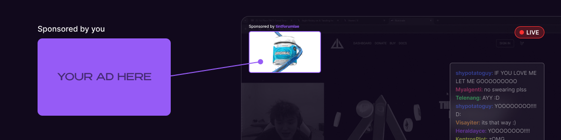 Sponsor visual / overlay preview